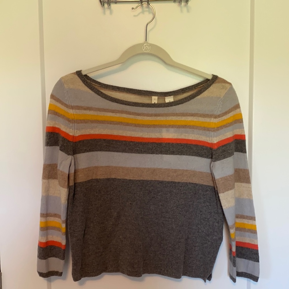 Anthropologie Striped Boat Neck Sweater - Size XS